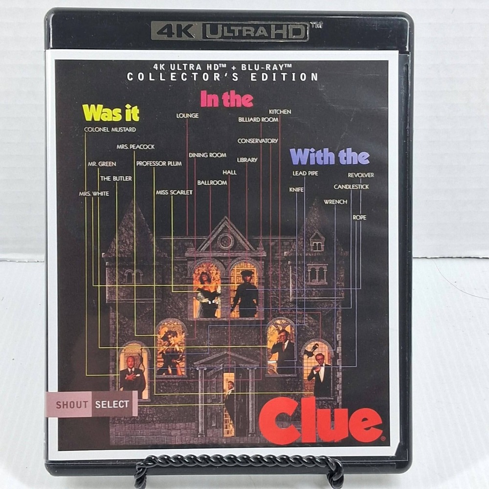 Clue Movie 4K Ultra HD Blu-ray Shout Select Collector Edition 2023 Remaster